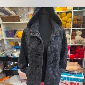 Sebby Women's Dark Gray Toggle Utility Jacket
